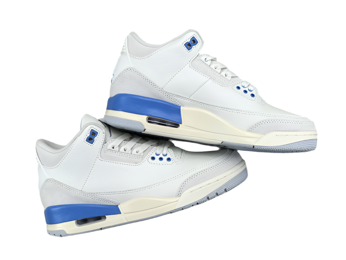 Air Jordan 3 - New White Blue